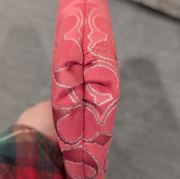 Coach Poppy Wristlet/Clutch, 8x5x1", Red/Pink/Silver EUC - Picture 8 of 13